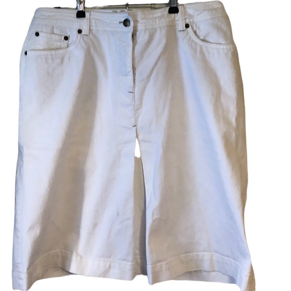 Boden White Denim Skirt 12